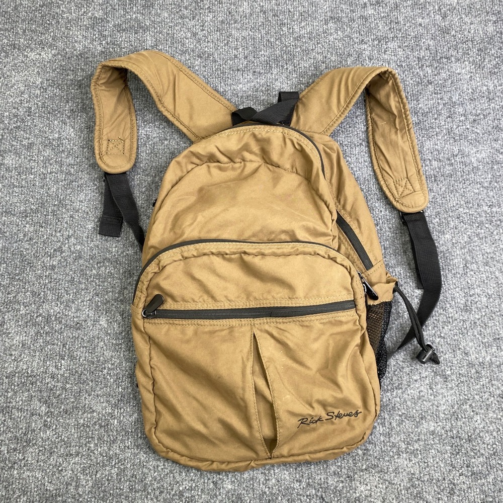 Rick Steves Kiva Designs Travel Backpack Tan Brown Polyester Daypack